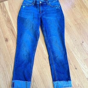 Ladies Size 6M Riders by Lee Dark Blue Ankle Jeans GUC